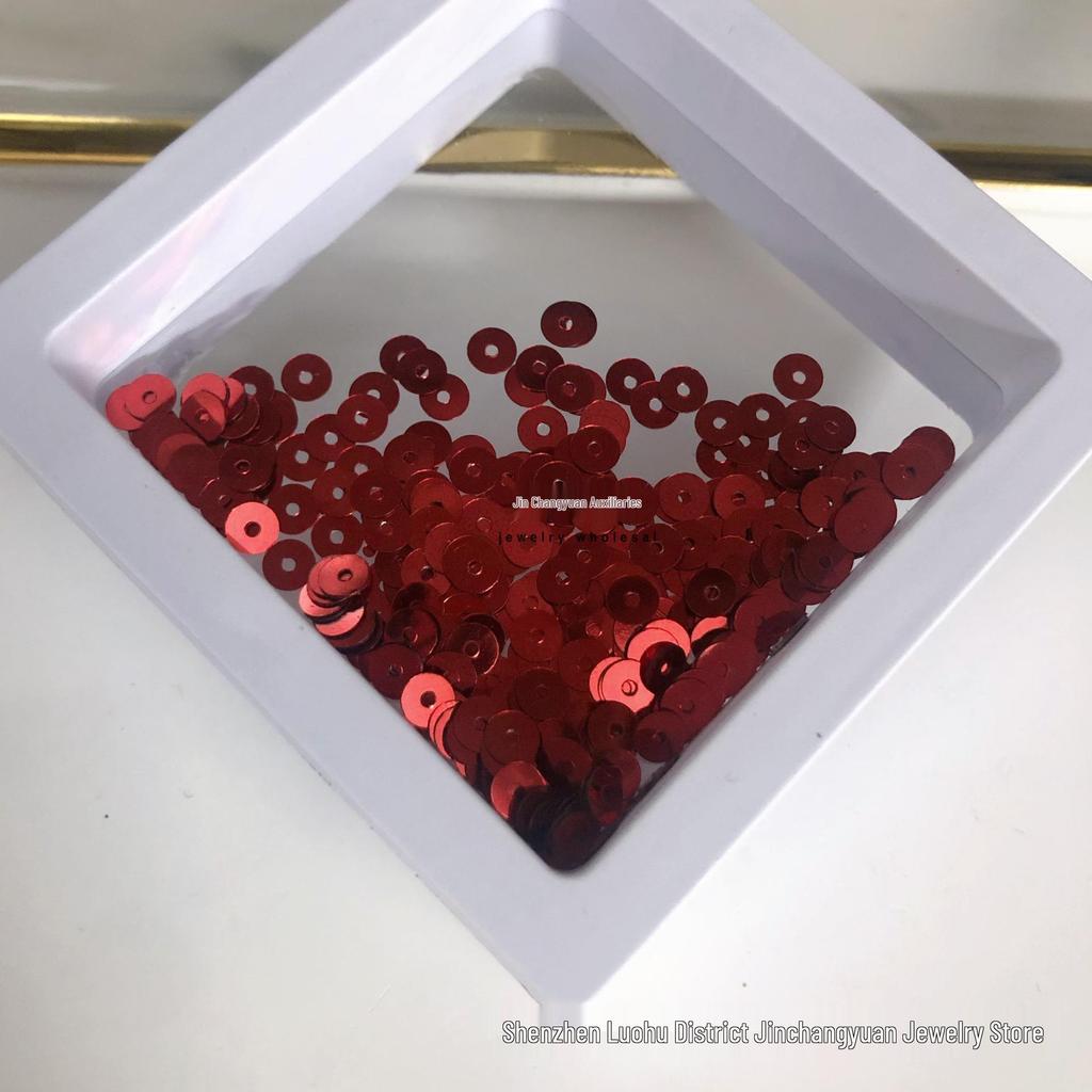 Цветные пайетки 4 мм с центральным отверстием для DIY поделок и аксессуаров для одежды