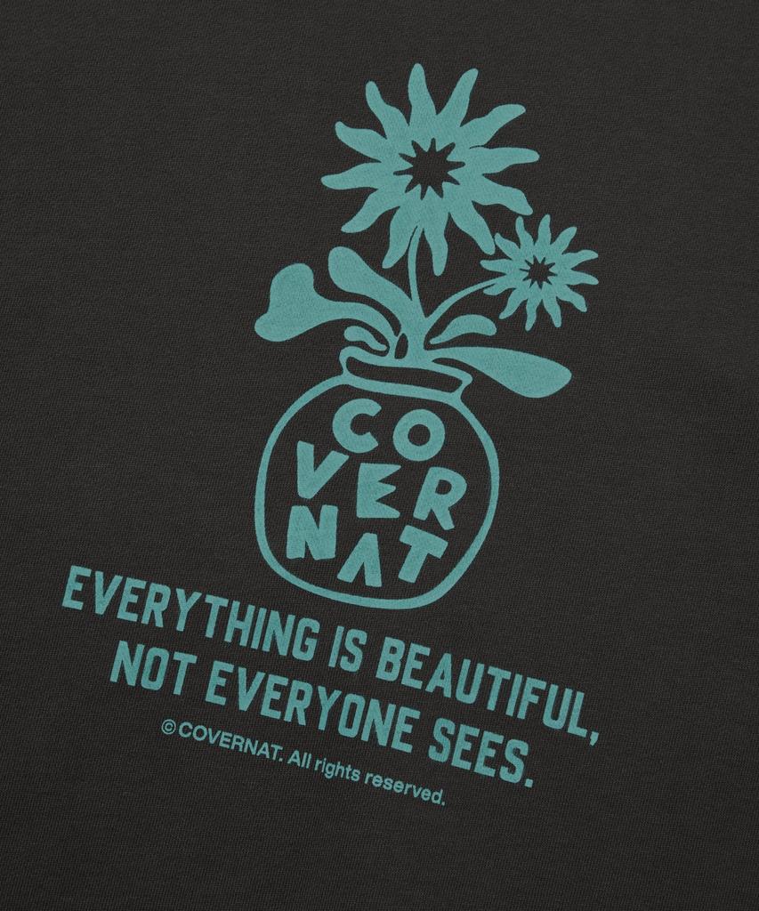COVERNAT Flower Graphic Sweatshirt Charcoal