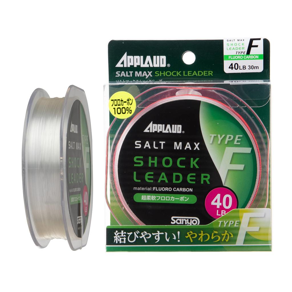 Sanyo Nylon Shock Leader Applied Salt Max Shock Leader Type F Fluorocarbon 30m 30lb Natural Clear