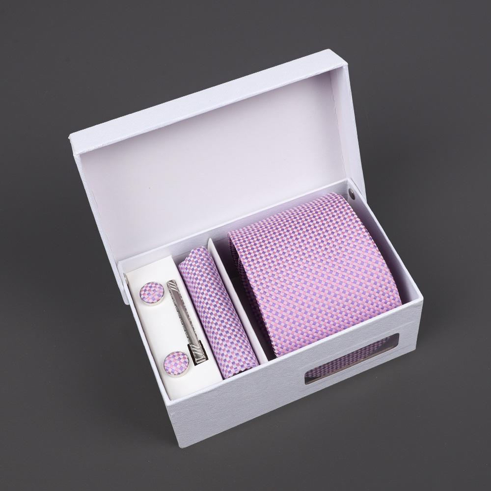 2025 Men'S Tie Premium Gift Box Jacquard Embroidered Tie Tie Logo Making