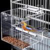 Hanging Acrylic Bird Feeder Transparent Parrot Parakeet Tray Bird Automatic Feeder  for Bird