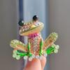 Fashion Lovely Rhinestone Frog Brooches Women Men Unisex Animal Party Casual Brooch Pins Jewelry Gifts