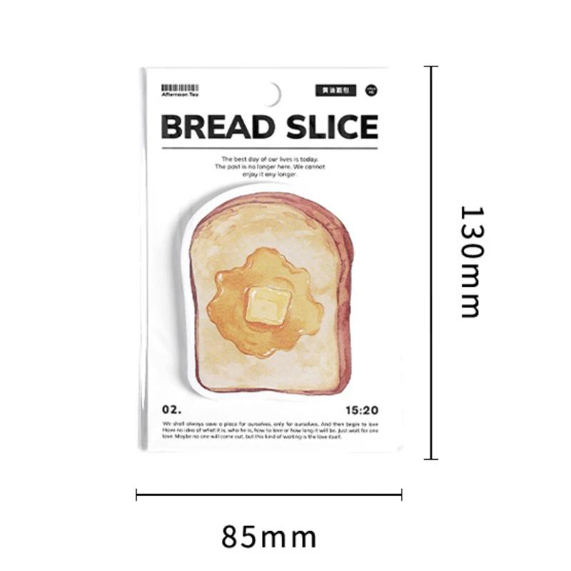 30sheets/book Creative American Vintage Bread Coffee Writable Memo Pad Sticky Notes Scrapbook DIY Material Office Accessories