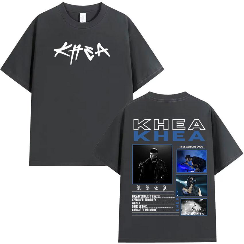 2025 Summer Rapper KHEA New Album Merch Men Hip Hop High Quality Oversized Cotton T-shirts Unisex Retro Gothic Clothing T-shirt