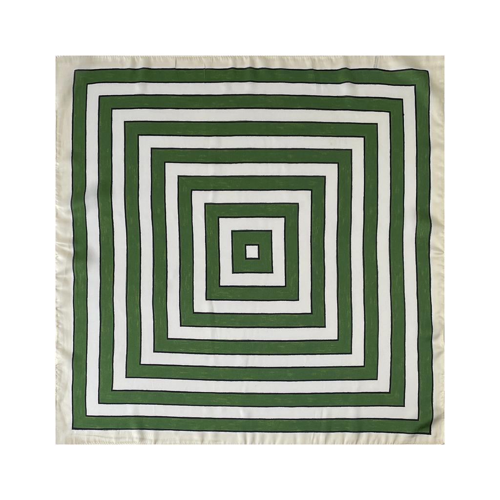 New wholesale geometric stripe simulation silk small square scarf women's 71 scarf scarf headscarf fashion silk scarf