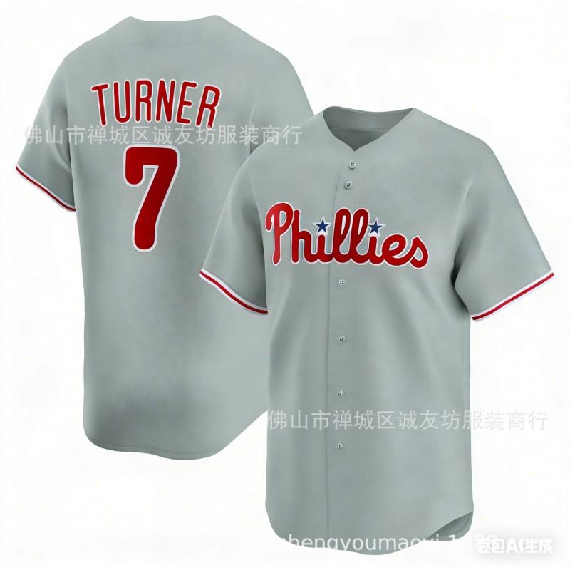 Embroidered Baseball Jersey Philadelphia 76ers Turner Yellow Unisex Sport Fan Apparel