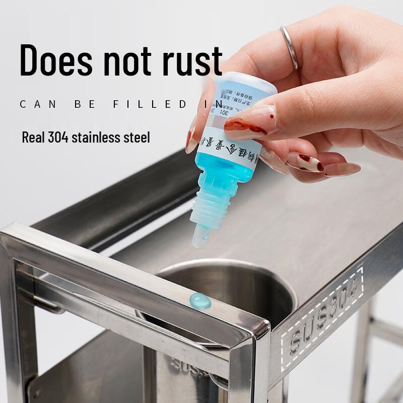 DANLE 3-Tier 304 Stainless Steel Kitchen Spice Rack