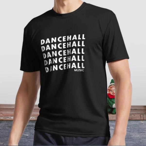 New Shirt DANCEHALL MUSIC (WHITE) Active Logo T-Shirt Funny Size S to 5XL