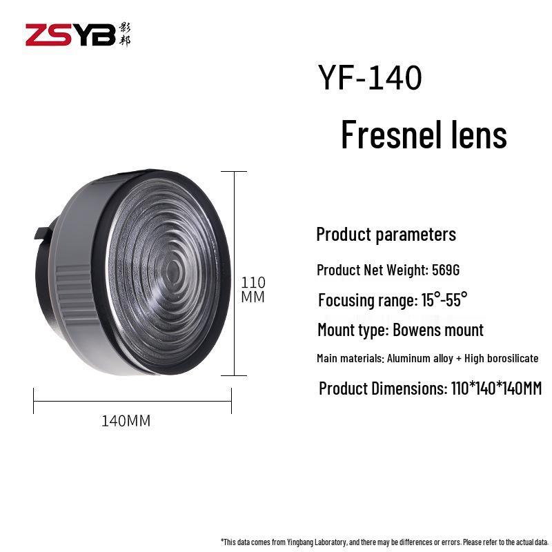 8-секционный светодиодный зум-светильник Fresnel 5x с художественным дизайном и креплением Bowens для креативной фотографии