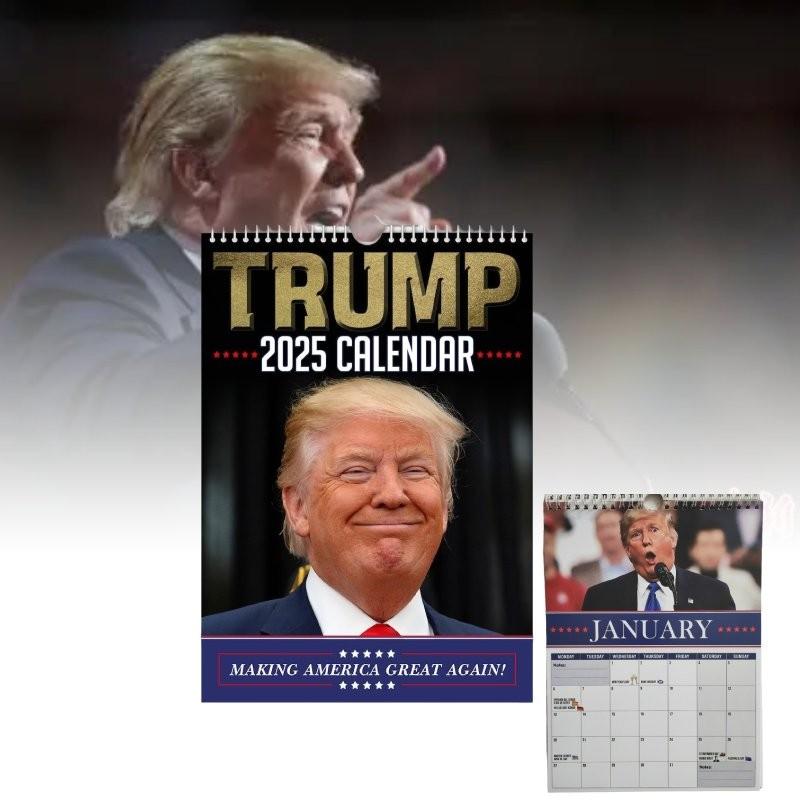 Очаровательный настенный календарь Trumpinator 2025 формата А4 из бумаги, идеально подходящий для вечеринок и праздничных торжеств