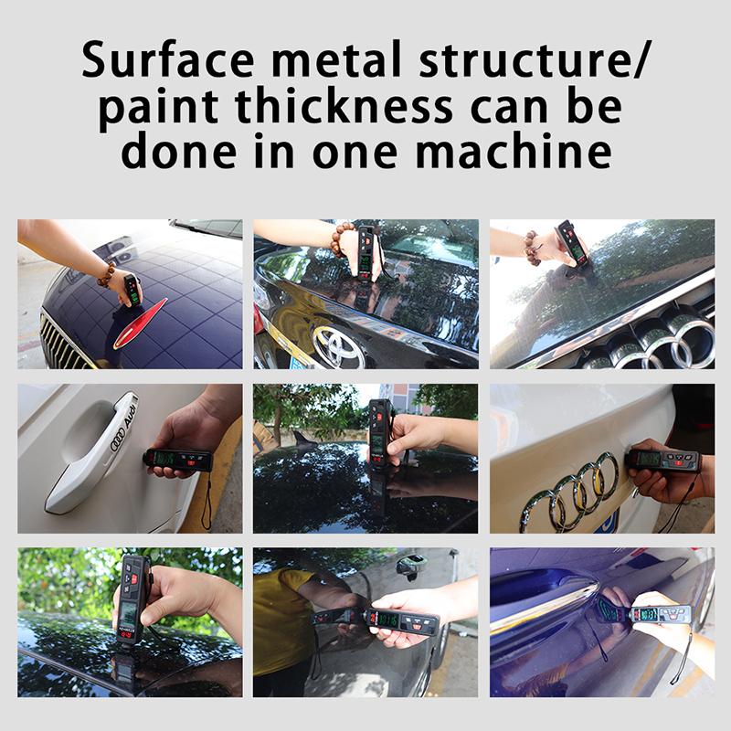 R&D ET330+ZN Car Paint Thickness Gauge Portable Coating Thickness Gauge for Car 0-1500um Fe & NFe Coating Tester Meter