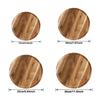 Wooden Serving Trays 13/15/25/30cm Circular Acacia Wood Charcuterie Board for Charcuterie Cheese Bread Fruit Vegetable Dip Sushi