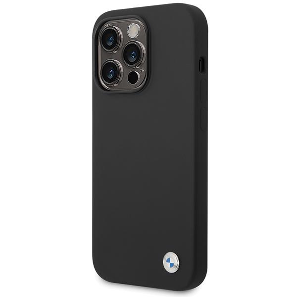 Etui do iPhone 15 Pro Max BMW Silicone Metal Logo Czarne