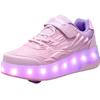 Детские кроссовки-бегунки Уменьшающиеся Роликовые коньки для девочек и мальчиков Заряжаемые Мигающие коньки