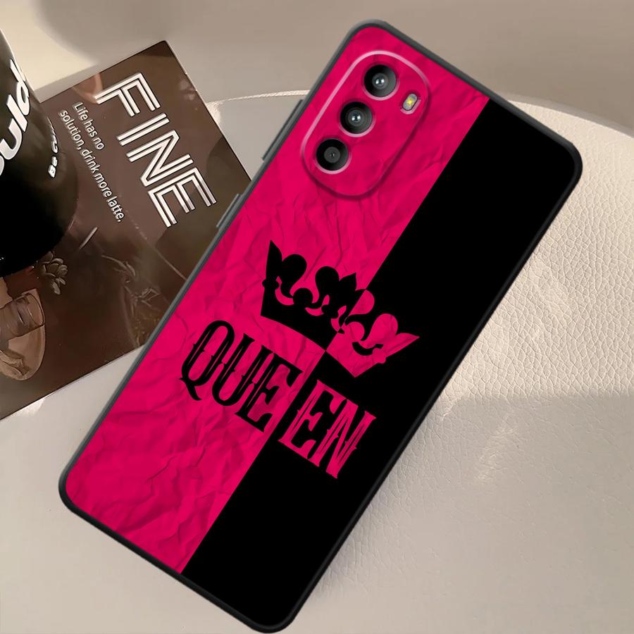 Чехол с буквами 'Crown' для Motorola Moto G52 G51 G73 G50 G71 Edge 20 Pro 30 Lite G53 G30 G60s G22 Edge40 G32