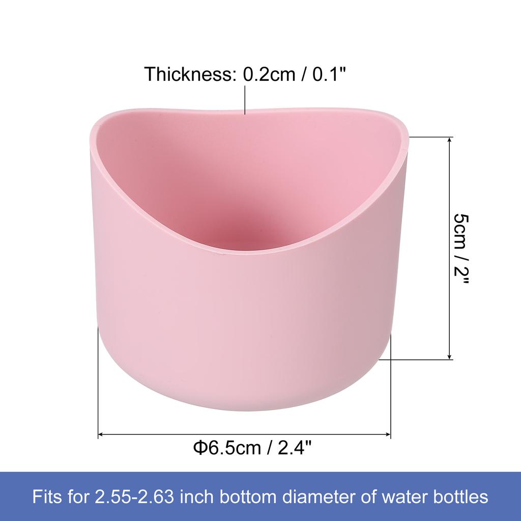 2pcs Protective Silicone Boot Sleeve for 12-24 oz Water Bottle Bottom Silicone Anti-Slip Sleeve Cover Irregular Shape Cup