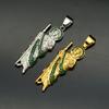 1pc 316L Stainless Steel Pendant, Saint Jude, with Rhinestone Streets, Hip-hop, Parties, Men's Women's Holiday Gifts, Jewelry