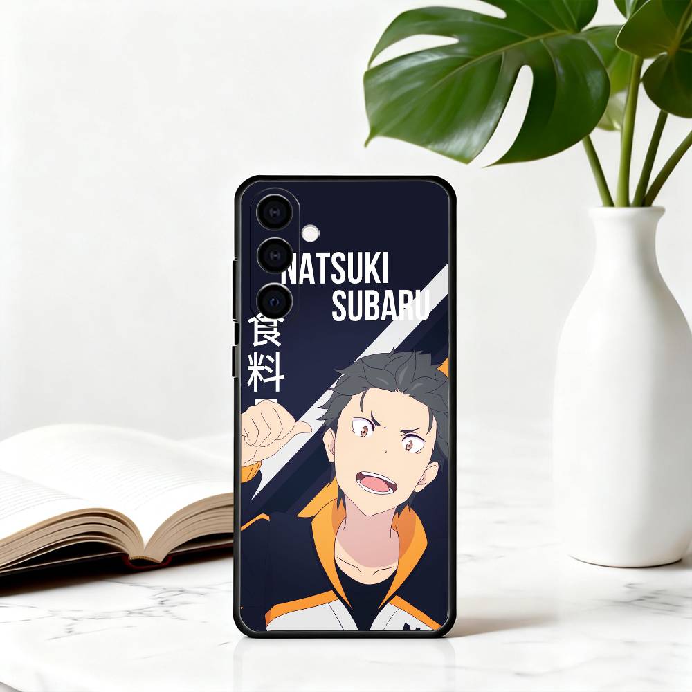 S-Starting L-Life N-Natsuki S-Subaru-NS Чехол для телефона Samsung Galaxy A73,A72,A71,A70,A53,A52,A51,Мягкий силиконовый черный чехол