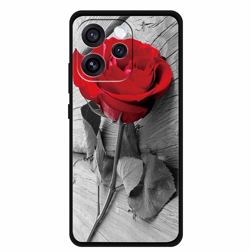 Чехол для телефона Oppo Reno15 Мягкий силиконовый чехол из ТПУ для OPPO PLW110 6,32" Черный чехол для Oppo Reno 15 5G Модный крутой корпус