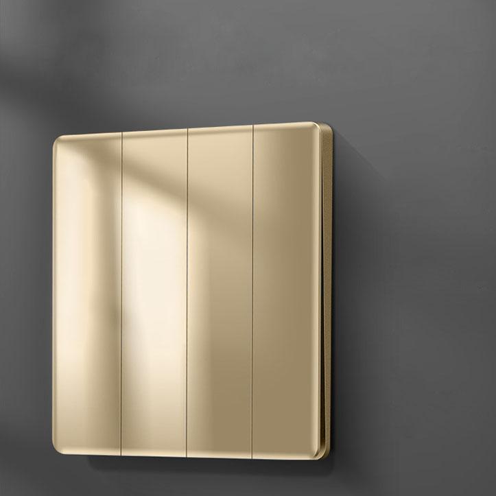 Ultra-Thin Wall Light Switch Home Hotel 1/2/3/4 Gang 2 Way Black Gold Tempered Glass Panel Push Button Switch Wall Switch