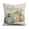 Fall Decor Pillow Cover Soft Wear Resistant Non-Fading Square Thanksgiving Pumpkin Farmhouse Pillowcase Cushion Cover