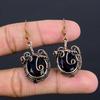 Blue Sapphire Earrings, Handmade Gemstone Earrings, 999 Copper Wire Wrapped Earrings Antique Jewelry, For Engagement Gift