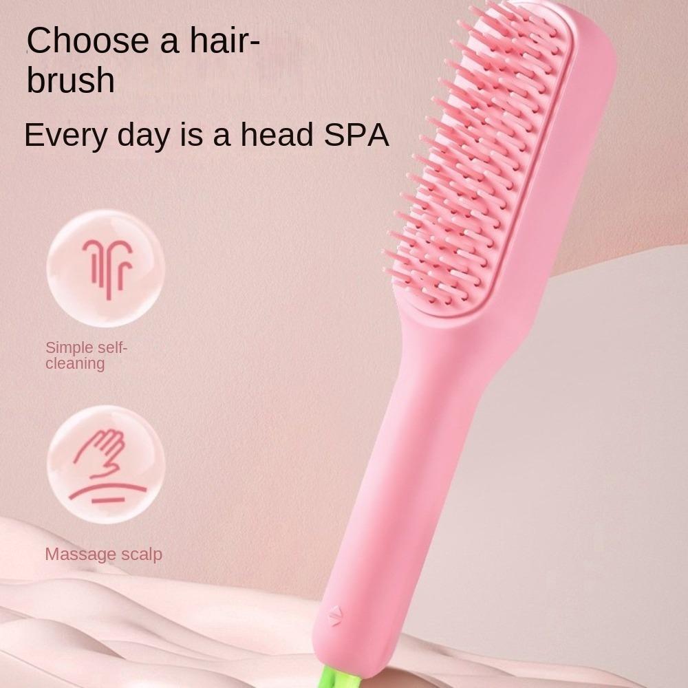Anti-static Self Cleaning Hair Comb Smoothing Hairdressing Hairstyling Tools Massage Hair Brush