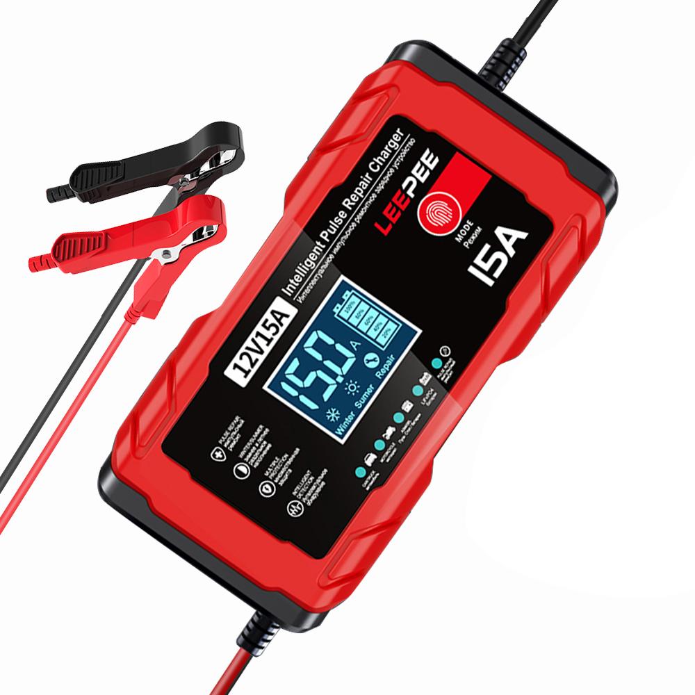 15A 12V Household Lead-Acid Battery Chargers Intelligent Pulse Repair Charging Maintenance For Car Motorcycle Battery Charger