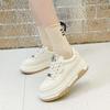 Spring New Board Shoes Niche Autumn and Winter Platform Leather Little White Shoes Casual Breathable Women's Shoes Versatile Sports Heightening Shoes