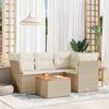 VidaXL Garden Lounge Set with Cushions 5 Pcs Beige Braided Resin 3223622