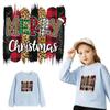 Merry Christmas Thermal Patches Clothing Arts Crafts Ironing Diy Accessory Heat-Adhesive Transfer Iron On Patches Christmas Gift