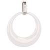 [Q7023] - White 'Sissi' Steel Pendant (ceramic) - 25 Mm