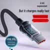 120W Fast Charging Dual Type-C Data Cable with Smart Display for Apple & Huawei Laptops