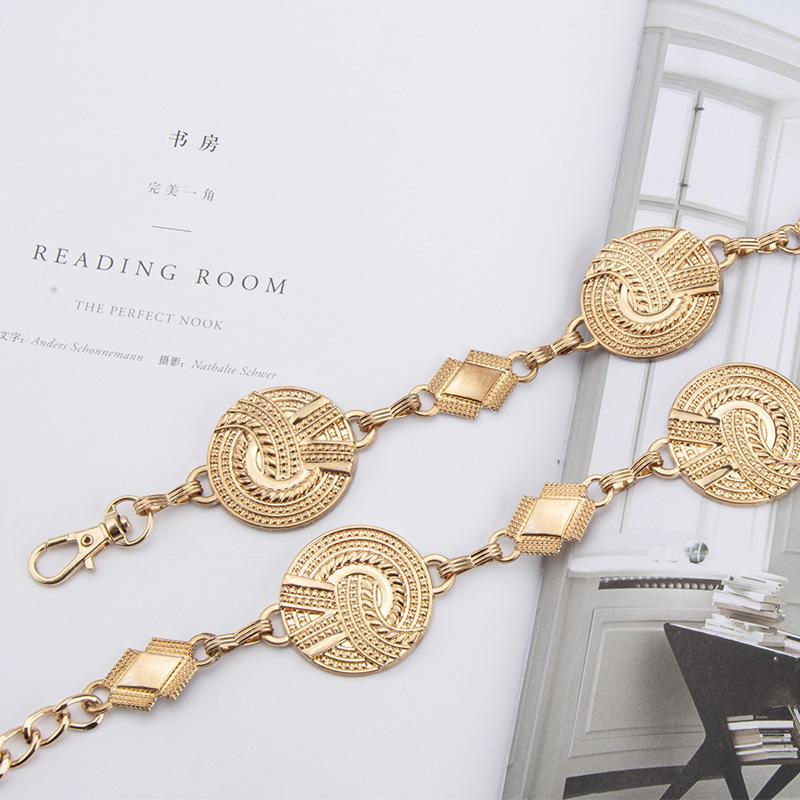 Ethnic Style Metal Waist Chain, Women'S Retro Belt, Personalized Trend Dress, Skirt Decoration, Thin Woman