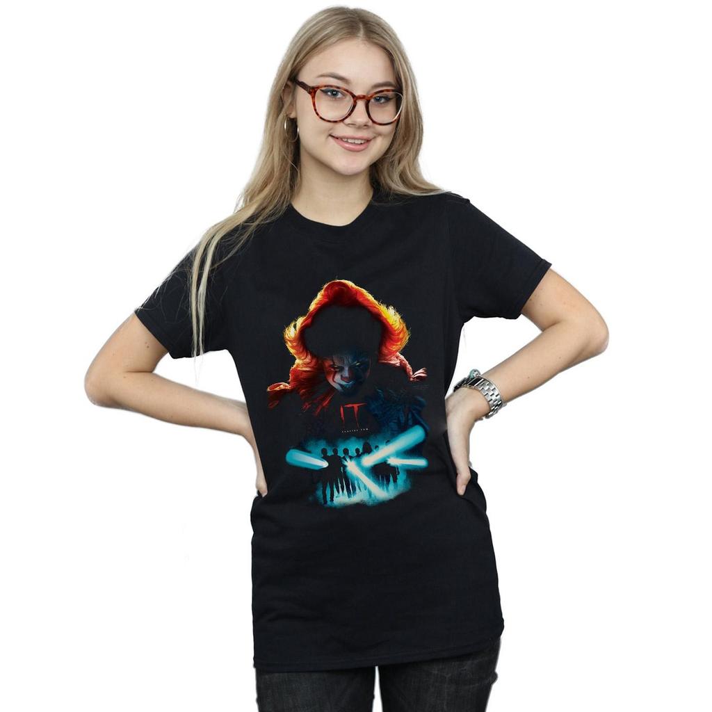 It Chapter 2 Womens/Ladies Poster Flashlights Cotton Boyfriend T-Shirt