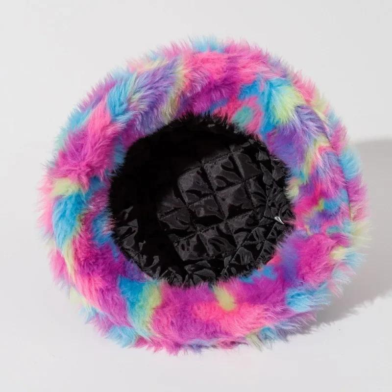 2023 Новая плюшевая шляпа рыбака, новая мужская и женская осенне-зимняя теплая шляпа, модная и утолщенная цветная шляпа-миска