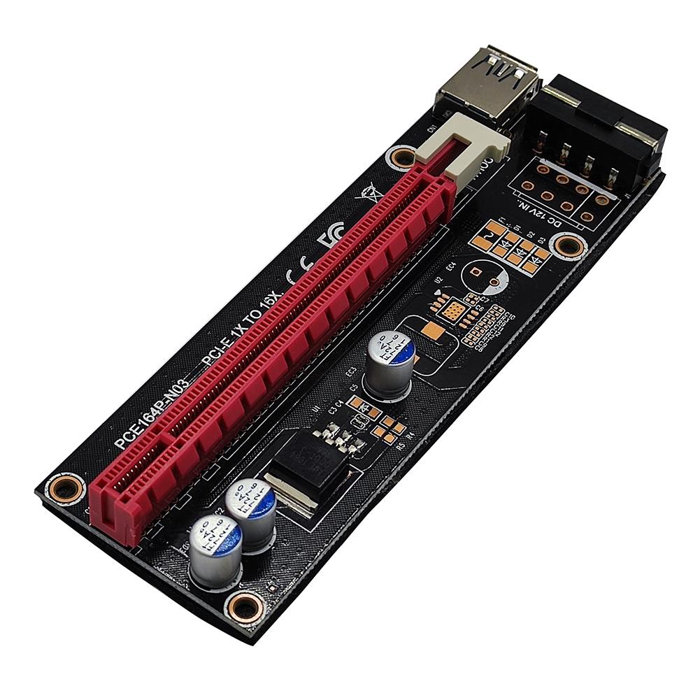 USB3.0 Mini PCI-E Райзер SATA на 4/6 Pin 16X PCIE Адаптерная карта Кабель питания для ПК