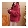 Hooded Sweatshirt for Women Autumn Winter Warm Plus Velvet Korean Style Loose Fashion Versatile Long-sleeved Top