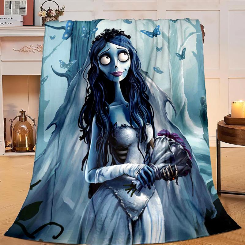1PC Gothic Corpse Beauty In Bloom Flannel Blanket Gift, Suitable for Both Men And Women, Soft Ideal for Beds And Sofa, Birthday Or Christmas Gift