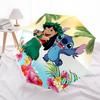 1pc Happy Star and Stitch Pattern Umbrella, Fashionable, Personalized, High-Value Folding Umbrella, a Must-Have for Summer, 8-Rib Durable Ir