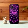 Крутой чехол для телефона с рисунком S-Паутина H-Сердце для iPhone17,16,15,14,13,12Plus,Pro Max,XS,5G Мягкий силикон Черный чехол