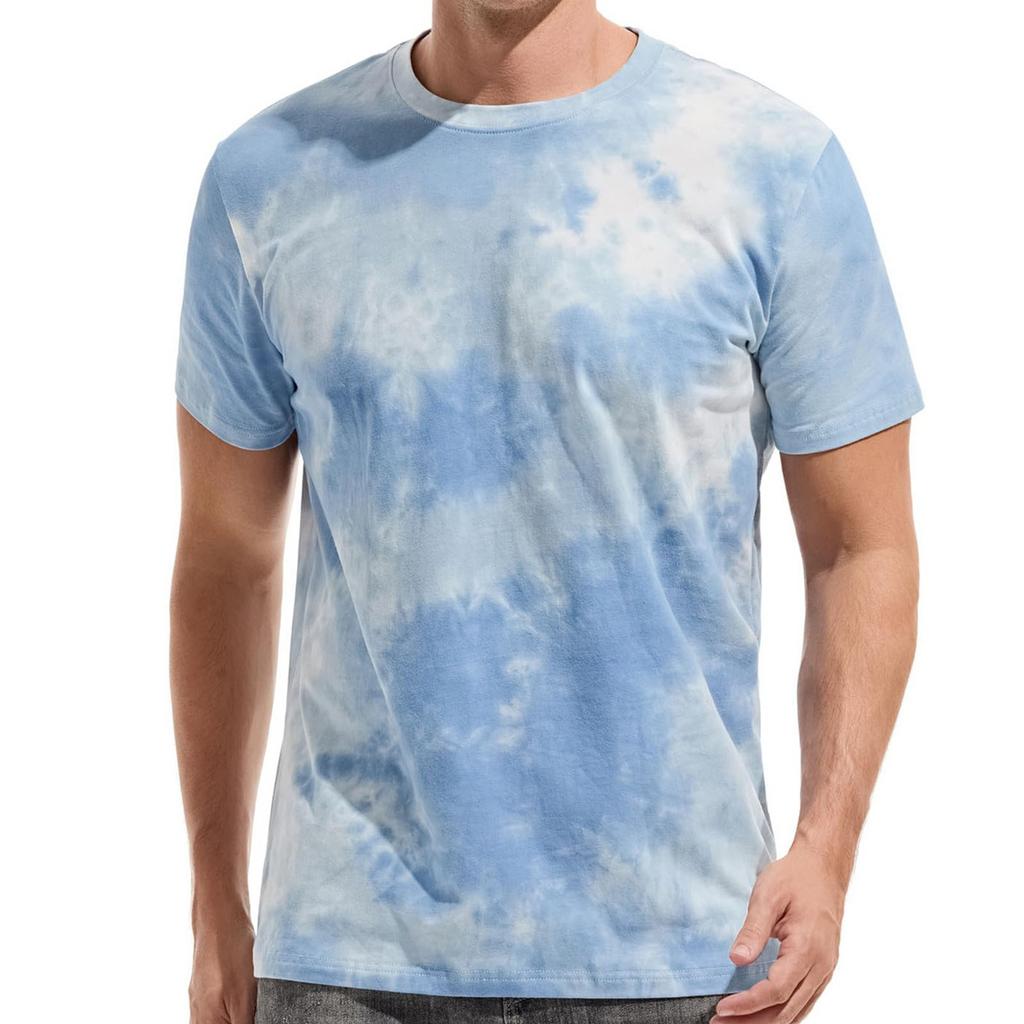 Мужская футболка с короткими рукавами и принтом тай-дай