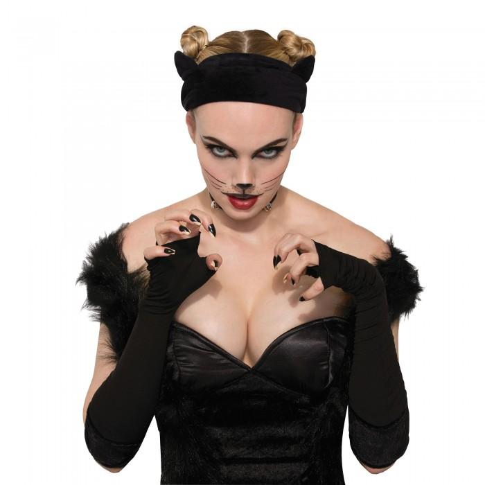 Bristol Novelty Бархатные кошачьи уши унисекс для взрослых