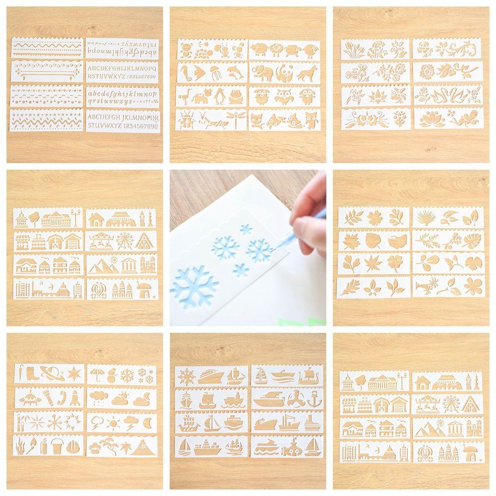 8pcs/set New Stamp Album Decorative Embossing Scrapbooking Layering Stencils PaintingTemplate Flower