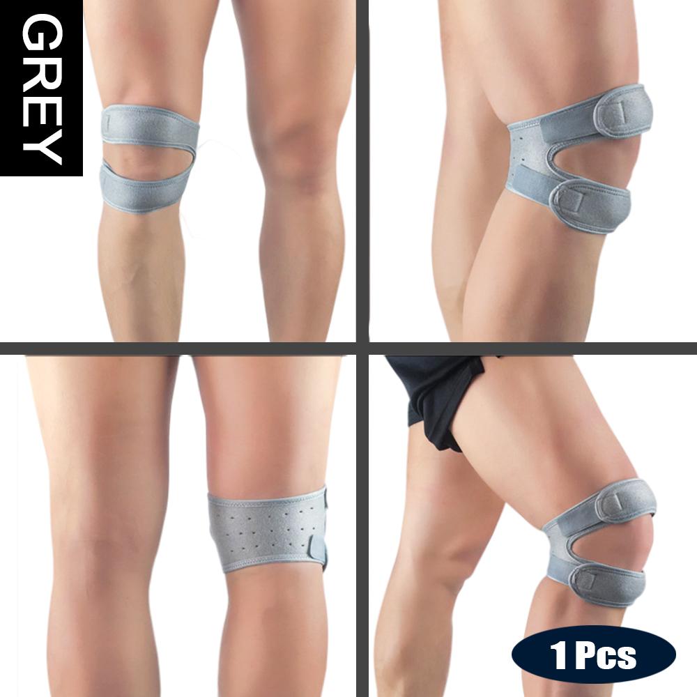 1Piece Adjustable Patella Knee Strap with Double Compression Pads Knee Support Running Basketball Football Cycling Tennis Yoga