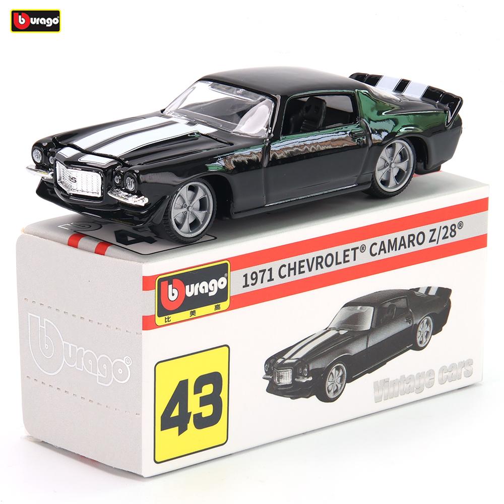 AABHT1 Bburago 1965 PONTIAC GTO Bugatti Lamborghini Cadillac Benz BMW Scale Car Model Replica Collection Kids Xmas Gift Toys for Boys