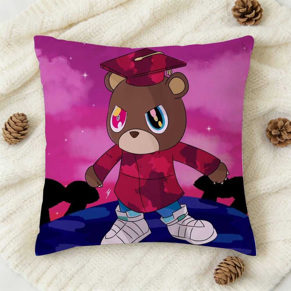 KKanye YE West BULLY Doublesided Printed Square Decorative Cushion Cover for Sofa Living Room Home Decor