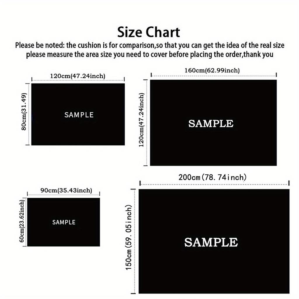 Christmas Themed Polyester Area Rug,  Polyester, Durable Chair Mat, Non-Slip Sofa Mat, Festive Floor Mat with Gnome and Tree