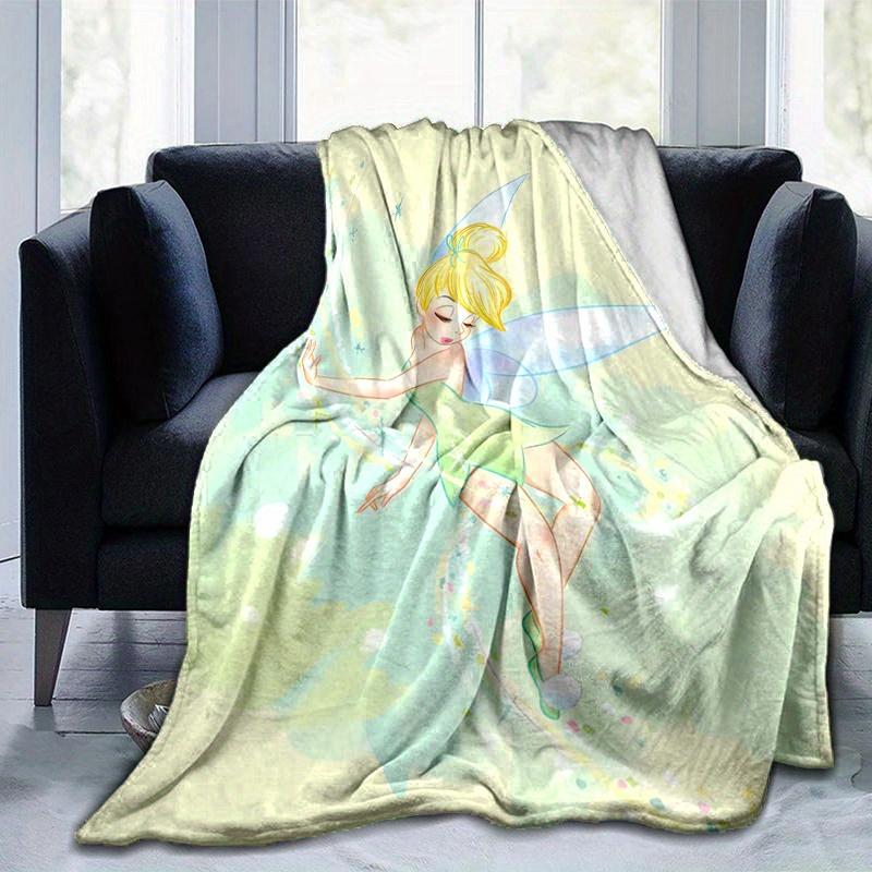 1pc, Tinker Bell Home Decor Blanket: Cozy Flannel Throw for Bedroom, Living Room, Travel, Camping, Car