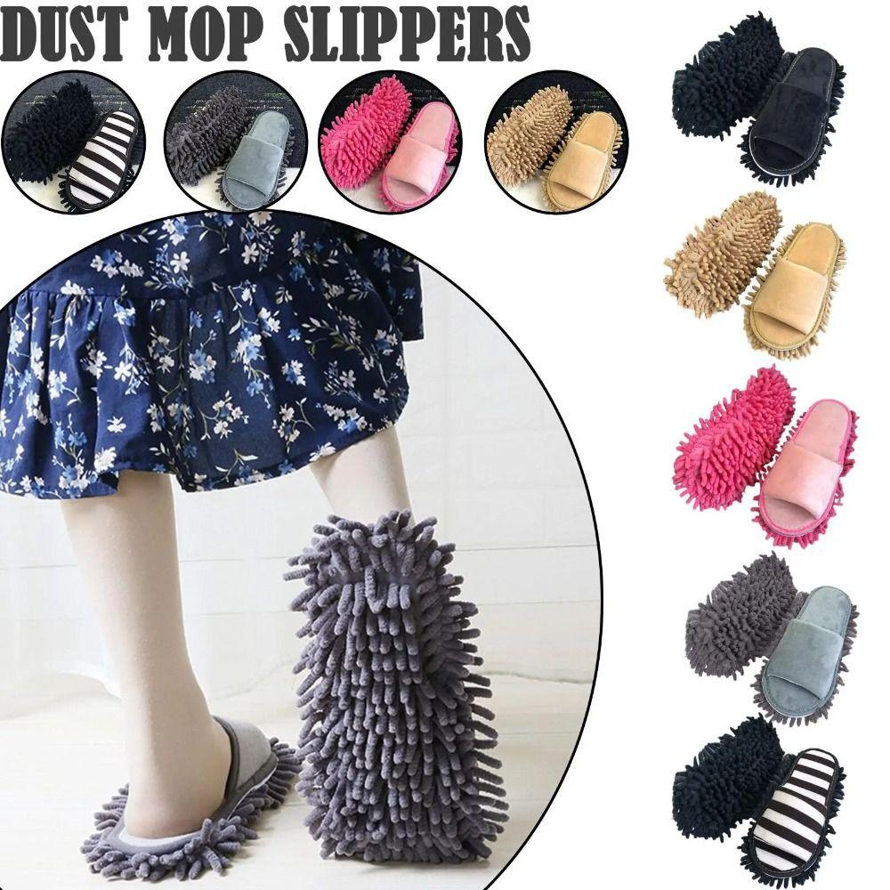Microfiber Wiping Slippers Portable Cleaning Slippers Cleaning Tools Mopping Shoes Unisex
